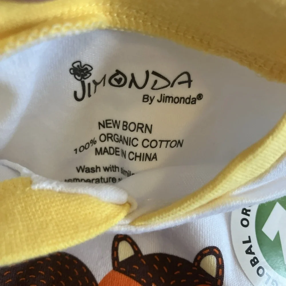 Jimonda Footie Sleepers Infant NB Yellow Lavender NEW 2pk Bear Squirrel Woodland